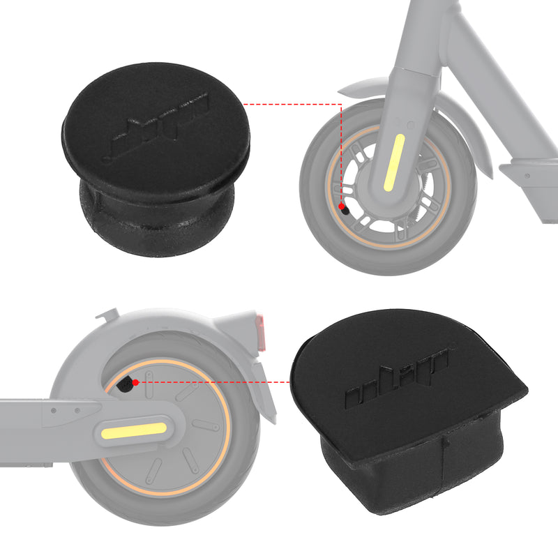 Load image into Gallery viewer, ulip 2 PCS Scooter Hubcap Rubber Plugs Solid tire wheel air hole plug Front and Rear Wheel Accessories for Segway Ninebot Max G30 G30D G30LP