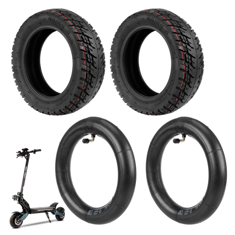 Load image into Gallery viewer, ulip (2 Pack) 80/65-6 Off Road Tire with Inner Tube Pneumatic Tyre for Nanrobot D6+ 2.0 D4+ 2.0 E-Scooter and other 80/65-6 Rear Front Wheel Tire Scooter