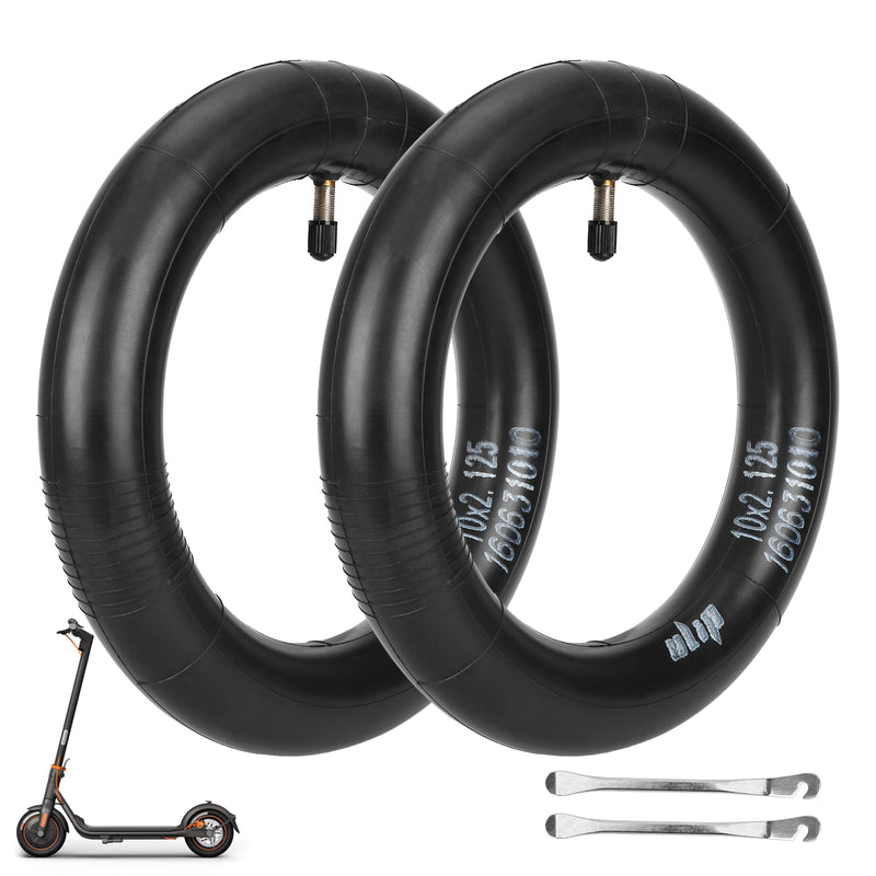 Load image into Gallery viewer, ulip (2-Pack) 10x2.125 Replacement Inner Tubes with straight valve for Ninebot F30 F20 F25 F40 Scooter for 10 inch Scooter