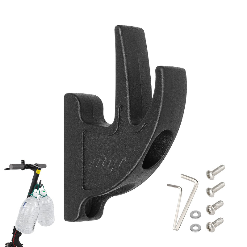 Загрузить изображение в просмотрщик галереи, Ulip aluminum scooter double front hook for Segway Ninebot Max G30 and ES series, black handy carrying hook for e-scooters.