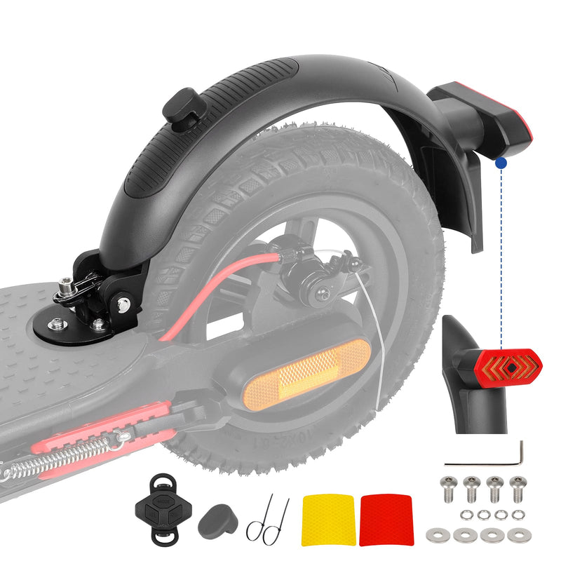 Загрузить изображение в просмотрщик галереи, Ulip Superior rear fender with brake and turn signal tail light for Xiaomi M365 Pro scooters, made of aluminium, rear mudguard accessory