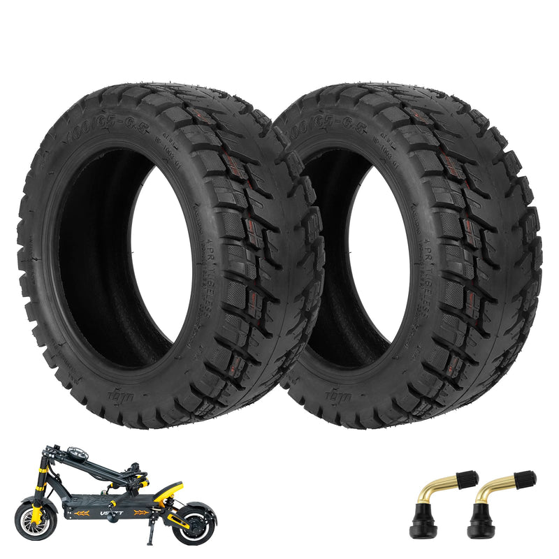 Load image into Gallery viewer, Ulip 2-pack 100/65-6.5 off-road tubeless scooter tires with valves for VSETT 11+ Zero 11X Dualtron electric scooters.