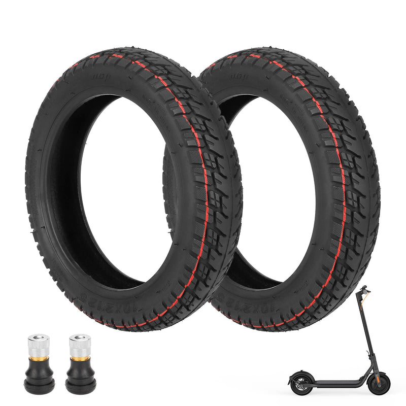 Загрузить изображение в просмотрщик галереи, Ulip 2-pack 10x2.125 off-road tubeless scooter tires with valves for Segway F20, F25, F30, F40 10-inch electric scooters.