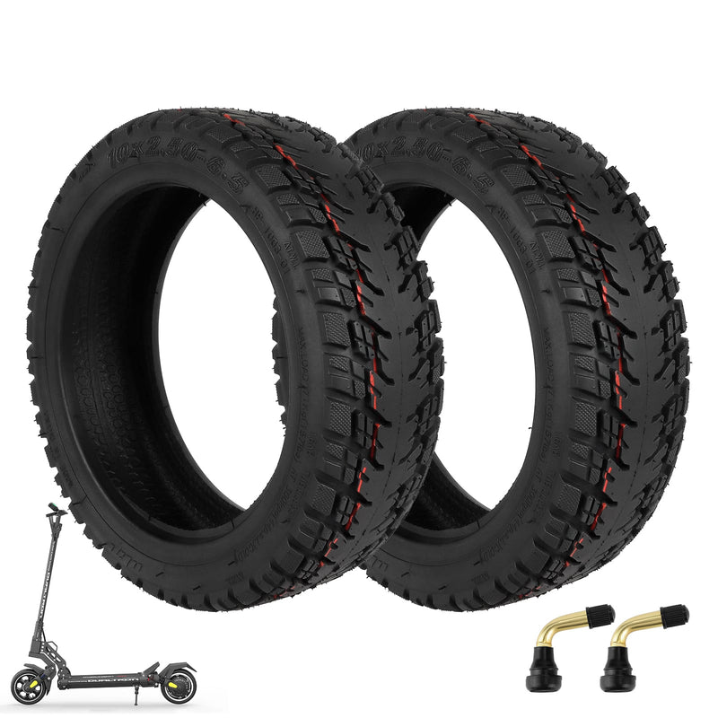 Загрузить изображение в просмотрщик галереи, Ulip 2-pack 10x2.50-6.5 off-road tubeless scooter tires with valves for Dualtron Mini and INMOTION L9 10-inch electric scooters