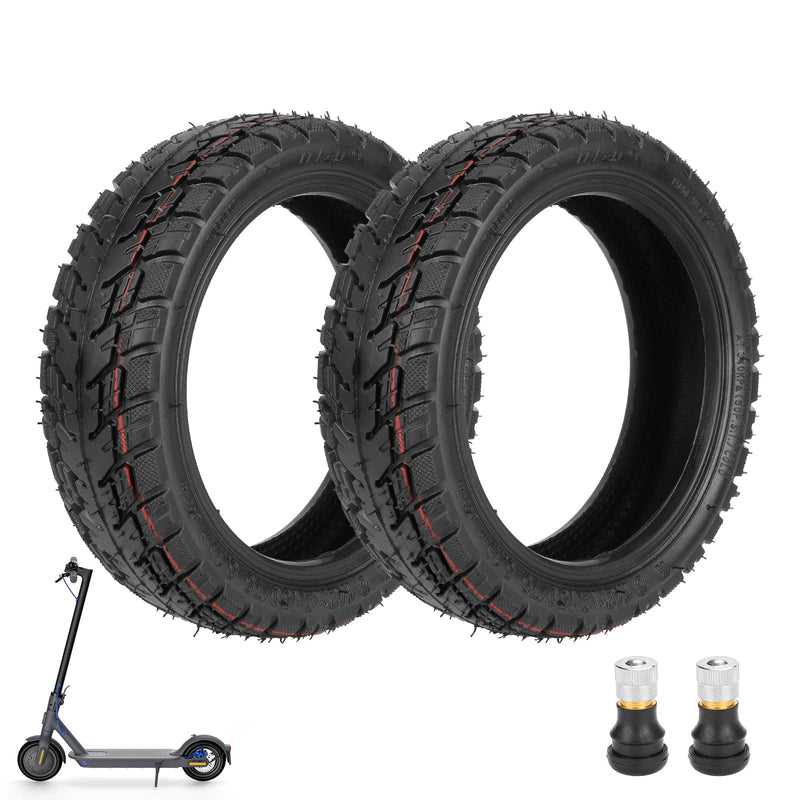 Загрузить изображение в просмотрщик галереи, Ulip 2-pack 50/75-6.1 off-road tubeless scooter tires with valves for Gotrax, Hiboy, Xiaomi M365 Pro, and 8.5-inch scooters.