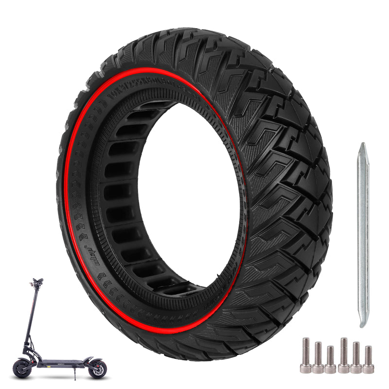 Загрузить изображение в просмотрщик галереи, ulip 10 x 3 Scooter Solid Tire 10 Inch Electric Scooter Wheels Replacement Accessories Suitable for Zero 10x Kaabo WOLF WARRIOR MANTIS Scooter 80/65-6,255 * 80 tire