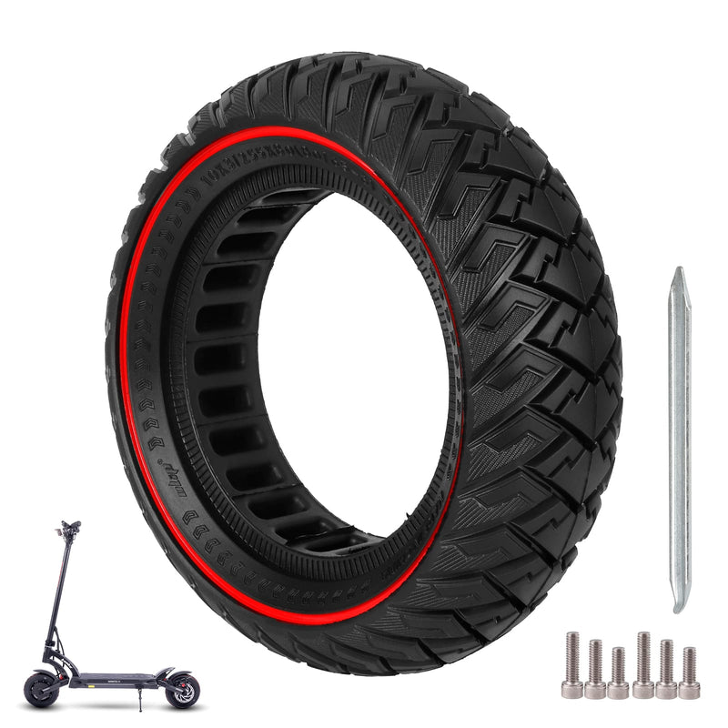 Laden Sie das Bild in Galerie -Viewer, Ulip 10x3 solid scooter tire for Zero 10X, Kaabo WOLF WARRIOR, MANTIS electric scooters, 10-inch replacement wheel accessory.