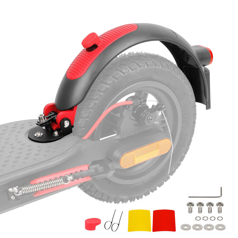 Загрузить изображение в просмотрщик галереи, Ulip scooter rear fender with tail light brake for Xiaomi M365 Pro 2 and 1S, gray-red replacement scooter accessory with screws