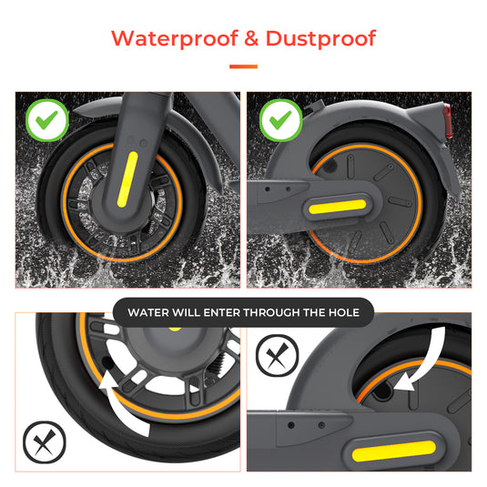 ulip 2 PCS Scooter Hubcap Rubber Plugs Solid tire wheel air hole plug Front and Rear Wheel Accessories for Segway Ninebot Max G30 G30D G30LP