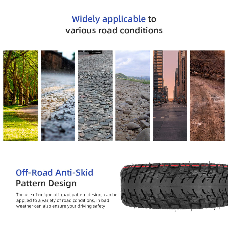 Загрузить изображение в просмотрщик галереи, Ulip 2-pack 70/65-6.5 off-road tubeless scooter tires with valves for Ninebot Mini Pro electric scooter, durable tire replacement.