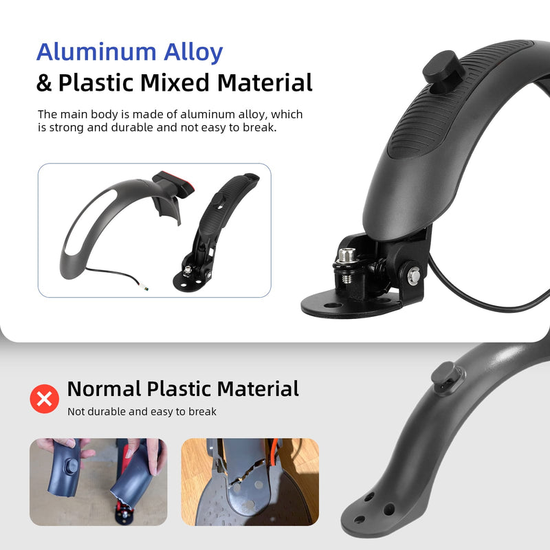 Загрузить изображение в просмотрщик галереи, Ulip Superior rear fender with aluminum brake and turn signal tail light for Xiaomi M365 Pro scooters, rear mudguard accessory.
