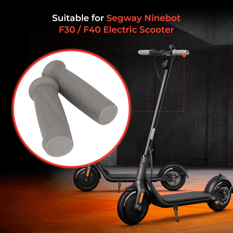 Загрузить изображение в просмотрщик галереи, Gray handlebar grip replacement for Segway Ninebot F30 F40 electric scooter, Ulip brand handlebar grip accessory for scooter handlebar.