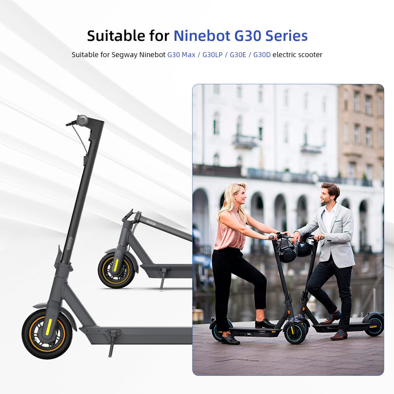 Cargue la imagen en el visor de la galería, Ulip waterproof reflective stickers for Segway Ninebot Max G30 electric scooter, featuring safety strips on scooter body for visibility.