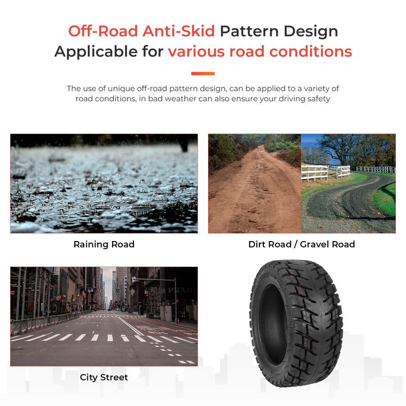 Load image into Gallery viewer, Ulip 2-pack 100/65-6.5 off-road tubeless scooter tires with valves for VSETT 11+ Zero 11X Dualtron electric scooters