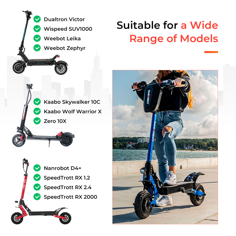 Cargue la imagen en el visor de la galería, (2 Pack) 80/65-6 10x2.5 Inner Tube Replacement with 90 Degree for Kugoo M4 pro Speedual Zero 10X 255*80 Tires Scooter Thickened