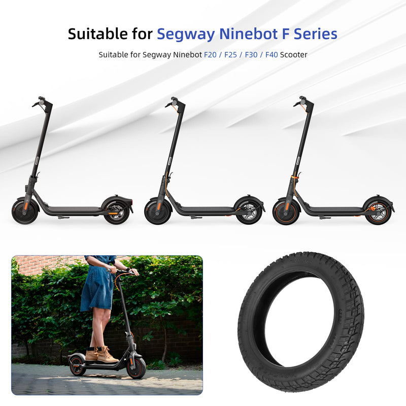 Загрузить изображение в просмотрщик галереи, Two Ulip 10x2.125 off-road tubeless scooter tires with valves for Segway F20, F25, F30, F40 electric scooters.