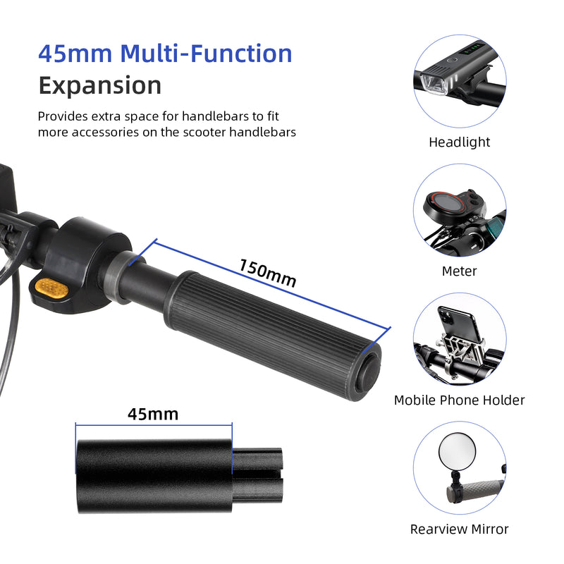 Load image into Gallery viewer, Ulip Scooter handlebar extender with silicone handle cover is suitable for Segway Ninebot Max G30 G30LP G30E F30 F20 F25 F40 scooter