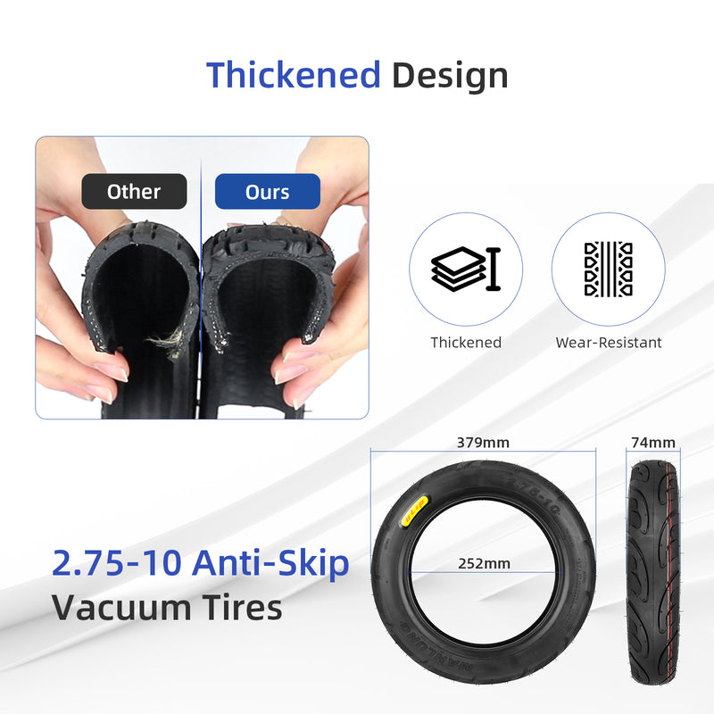 갤러리 뷰어에 이미지 로드, ulip 2.75-10" Off-Road Tire and Inner Tube Set - Most 49cc, 50cc, and 70cc Dirt Bike Tire Replacement Compatible with CRF50/XR50, DRZ70/JR50, and PW50 (2.75-10")