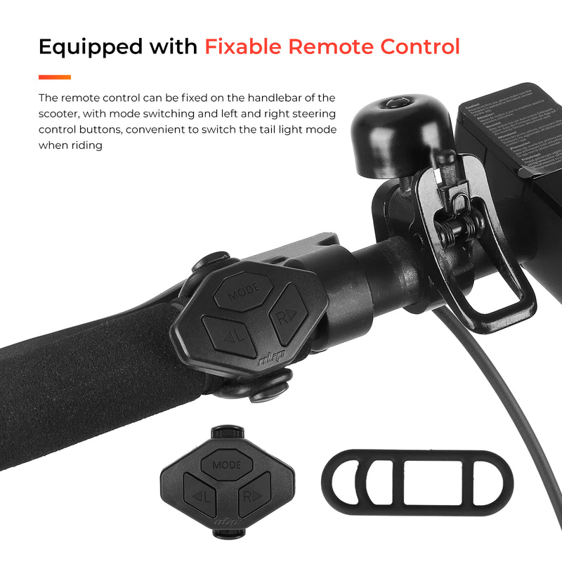 Cargue la imagen en el visor de la galería, ulip Scooter fender Tail Light with Turn Signals and cable Remote Control Ultra Bright Safety Warning Cycling Tail Light for Night for Xiaomi Pro Pro2 scooters