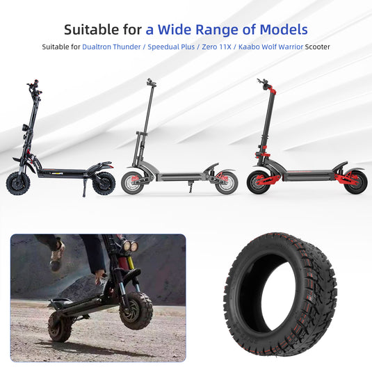 ulip (2 Pack) 90/65-6.5 Vacuum Tire 11 Inch  with Built-in Live Glue Repairable for Dualtron Zero 11X Kaabo Scooter Fits Most 38cc, 47cc, and 49cc Mini Pocket Bikes MTA1/MTA2, GP-RSR, and More