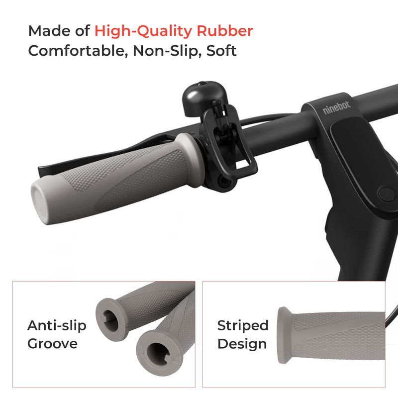 Загрузить изображение в просмотрщик галереи, Gray Ulip handlebar grip replacement for Segway Ninebot F30 and F40 electric scooters, showing textured surface and ergonomic design.