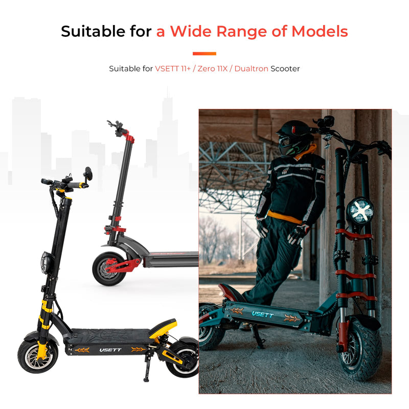 Load image into Gallery viewer, Ulip 2-pack 100/65-6.5 off-road tubeless scooter tires with valves for VSETT 11+ and Dualtron electric scooters, 11-inch size.