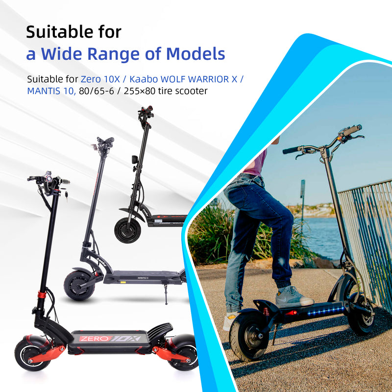 Загрузить изображение в просмотрщик галереи, ulip 10 x 3 Scooter Solid Tire 10 Inch Electric Scooter Wheels Replacement Accessories Suitable for Zero 10x Kaabo WOLF WARRIOR MANTIS Scooter 80/65-6,255 * 80 tire