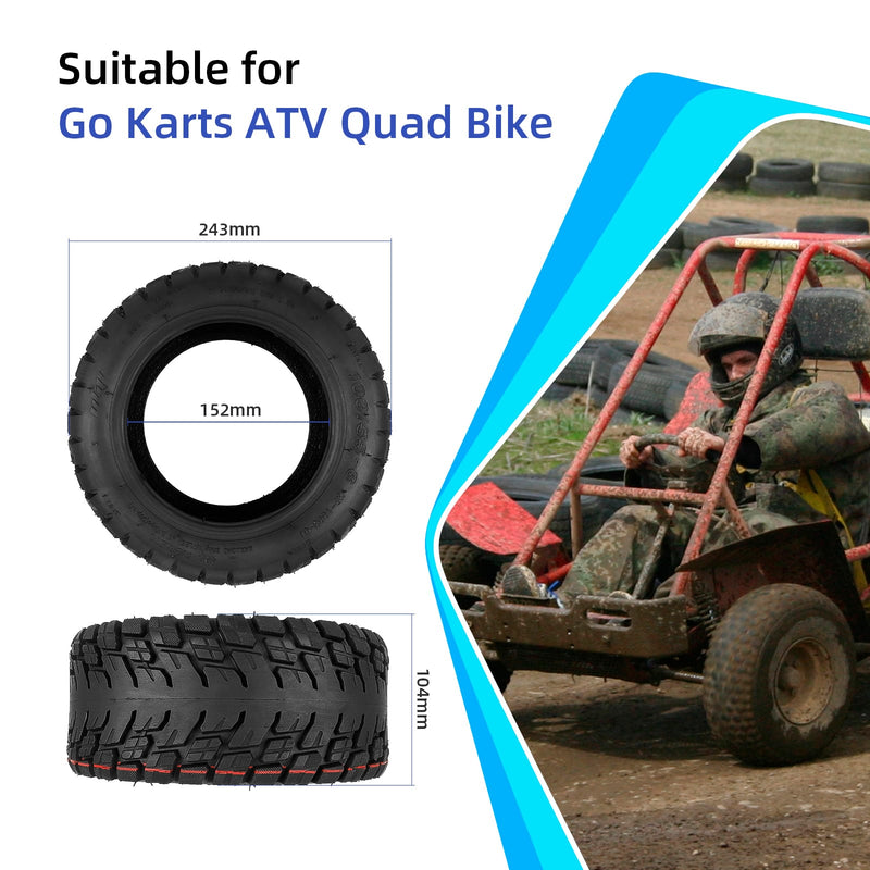 Загрузить изображение в просмотрщик галереи, Ulip 100/55-6 off-road vacuum tubeless tire for go-karts, ATVs, and quad bikes with 11-inch wheels, durable and thickened design.