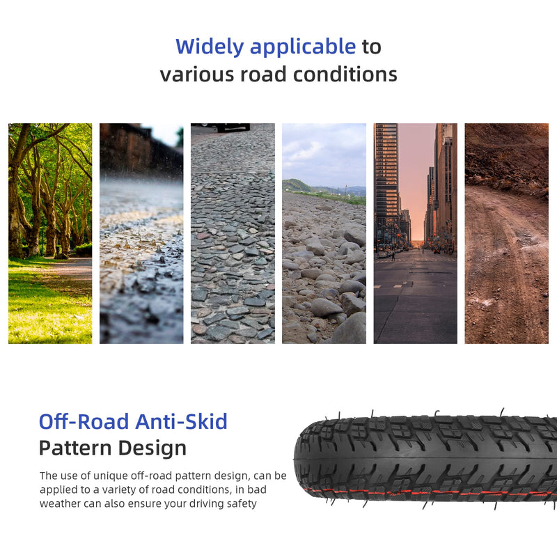 Загрузить изображение в просмотрщик галереи, Ulip 2-piece 10x2.125 off-road tubeless scooter tires with valves for Segway F20, F25, F30, F40 electric scooters.