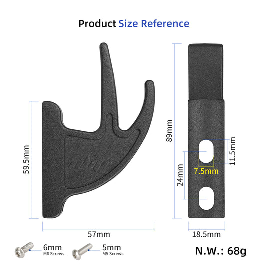 ulip Scooter double Front Hook Aluminum Carrying Hook Handy Hanger Hook for Segway Ninebot Max G30 F series D series  ES series  GT series scooters black