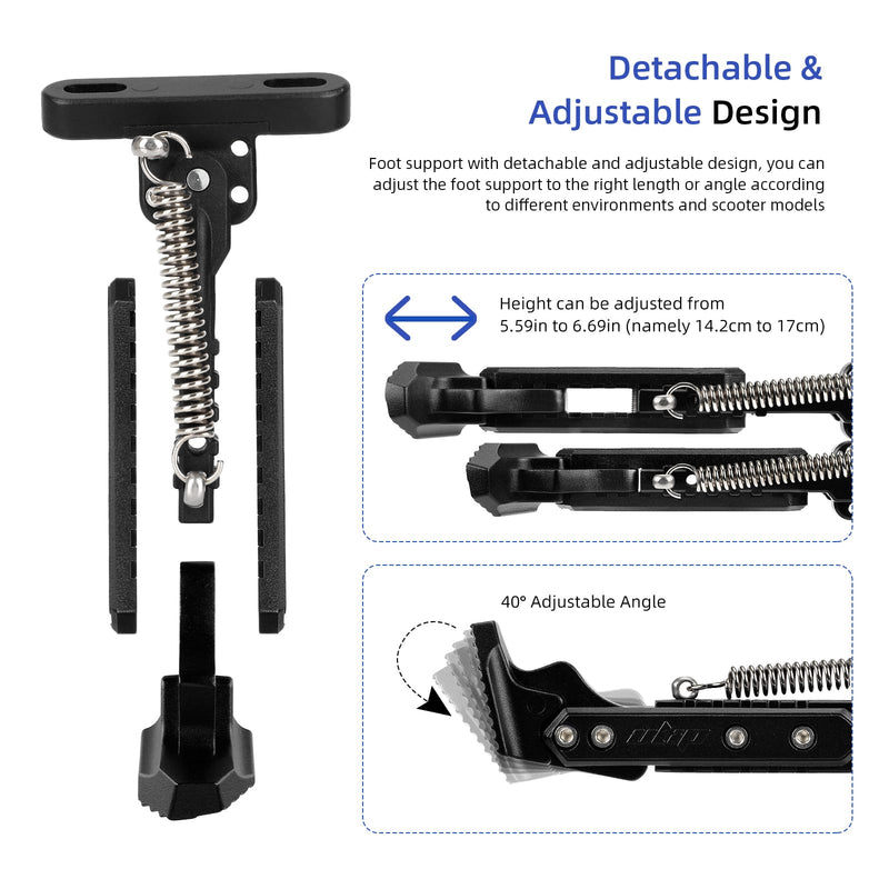 Load image into Gallery viewer, Ulip electric scooter kickstand, adjustable parking stand support for Gotrax G4, Hiboy S2 Pro, Xiaomi M365, and similar models.