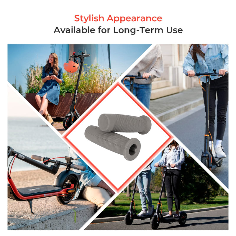 Загрузить изображение в просмотрщик галереи, Gray Ulip handlebar grip replacement for Segway Ninebot F30 F40 electric scooter, designed for comfortable, secure riding.