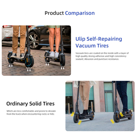 ulip (2 Pack) 60/70-6.5 Off Road Tire with Built-in Live Glue Repairable for Segway Ninebot Max G30 G30D G30LP G30E Scooters