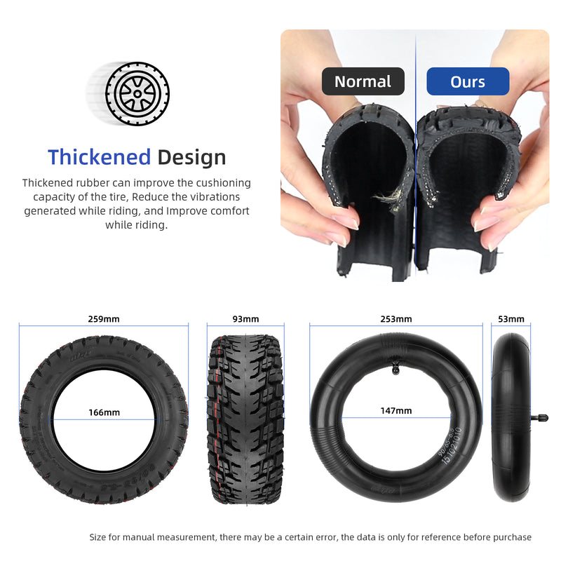 Load image into Gallery viewer, ulip (2 Pack) 90/65-6.5 Off Road Tire with Inner Tube Pneumatic Tyre for Dualtron Ultra Thunder Zero 11X Speedual Plus scooter 11inch tire