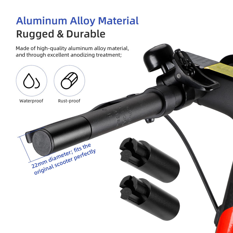 Загрузить изображение в просмотрщик галереи, Ulip Xiaomi handlebar extender with silicone cover for Xiaomi M365 Pro, Pro2, 1S, MI3, and Segway Ninebot ES1-ES4 scooters.