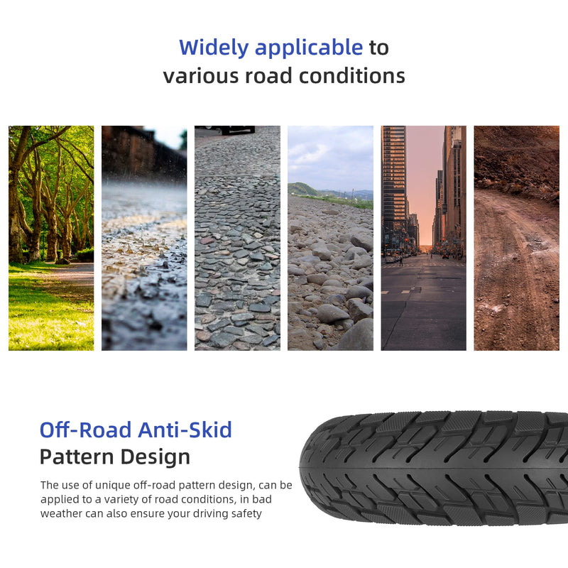Загрузить изображение в просмотрщик галереи, Ulip 60/70-6.5 electric scooter solid tire, 10 inch, replacement front or rear tire for Segway Ninebot Max models.