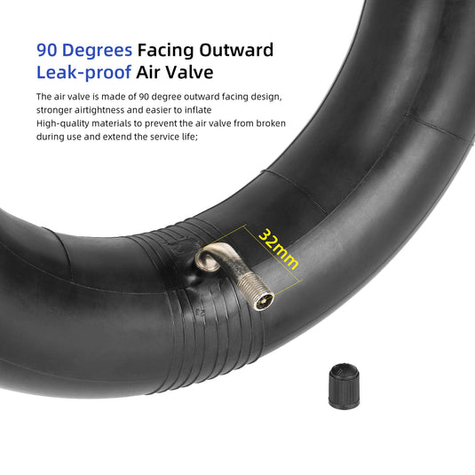 ulip (2er-Pack) 90/65-6,5 Ersatzschläuche mit 90 Grad für Dualtron Thunder Speedual Plus Zero 11X und andere 11-Zoll-Elektroroller