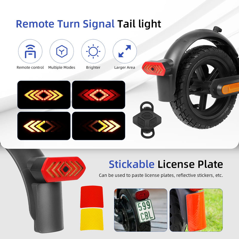 Загрузить изображение в просмотрщик галереи, Ulip Superior rear fender for Xiaomi M365 Pro scooters, aluminum tail light with brake and turn signals, rear mudguard accessory