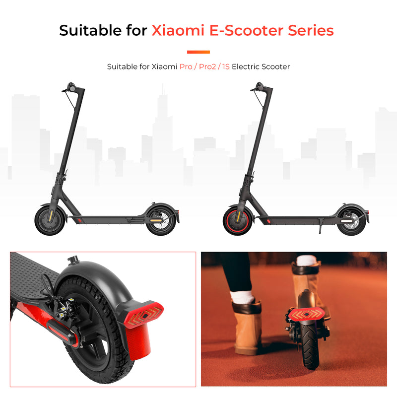 Cargue la imagen en el visor de la galería, ulip Scooter fender Tail Light with Turn Signals and cable Remote Control Ultra Bright Safety Warning Cycling Tail Light for Night for Xiaomi Pro Pro2 scooters