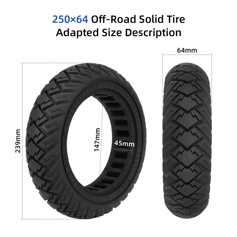 Загрузить изображение в просмотрщик галереи, Ulip 250*64 solid scooter front and rear wheels for Xiaomi 4 Ultra, replacement scooter accessories with durable tires.