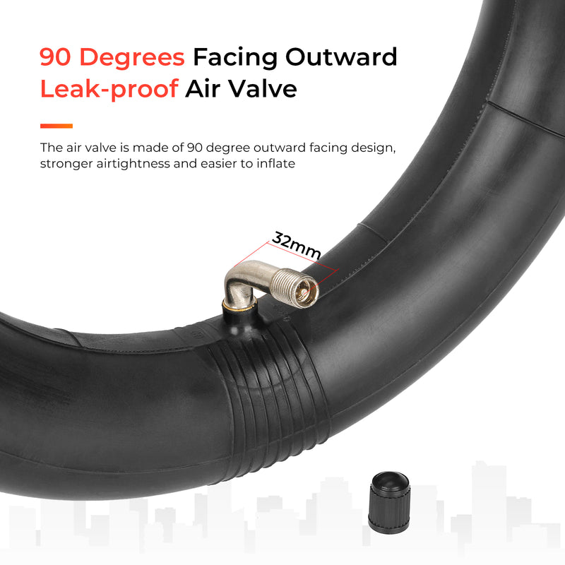 Cargue la imagen en el visor de la galería, (2 Pack) 80/65-6 10x2.5 Inner Tube Replacement with 90 Degree for Kugoo M4 pro Speedual Zero 10X 255*80 Tires Scooter Thickened