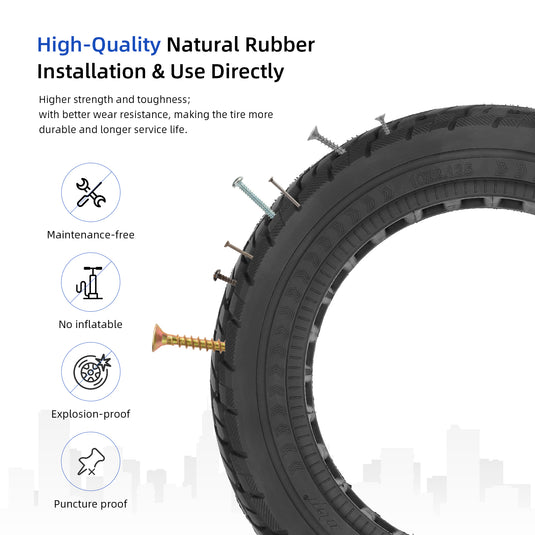 ulip 10x2.125 Solid Scooter Tire Front and Rear Wheels Replacement for Segway Ninebot F20 F25 F30 F40 scooter for 10 Inch off-road solid tire