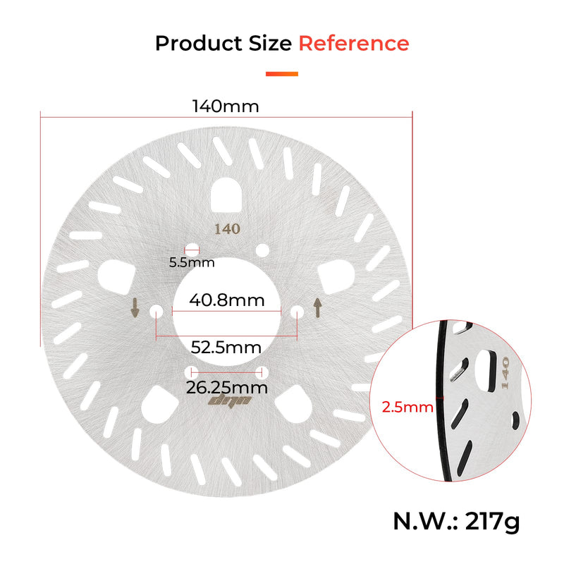 Загрузить изображение в просмотрщик галереи, Ulip scooter disc brake rotor, 140mm stainless steel with 6 holes, compatible with Segway Ninebot GT1 GT2 electric scooter.