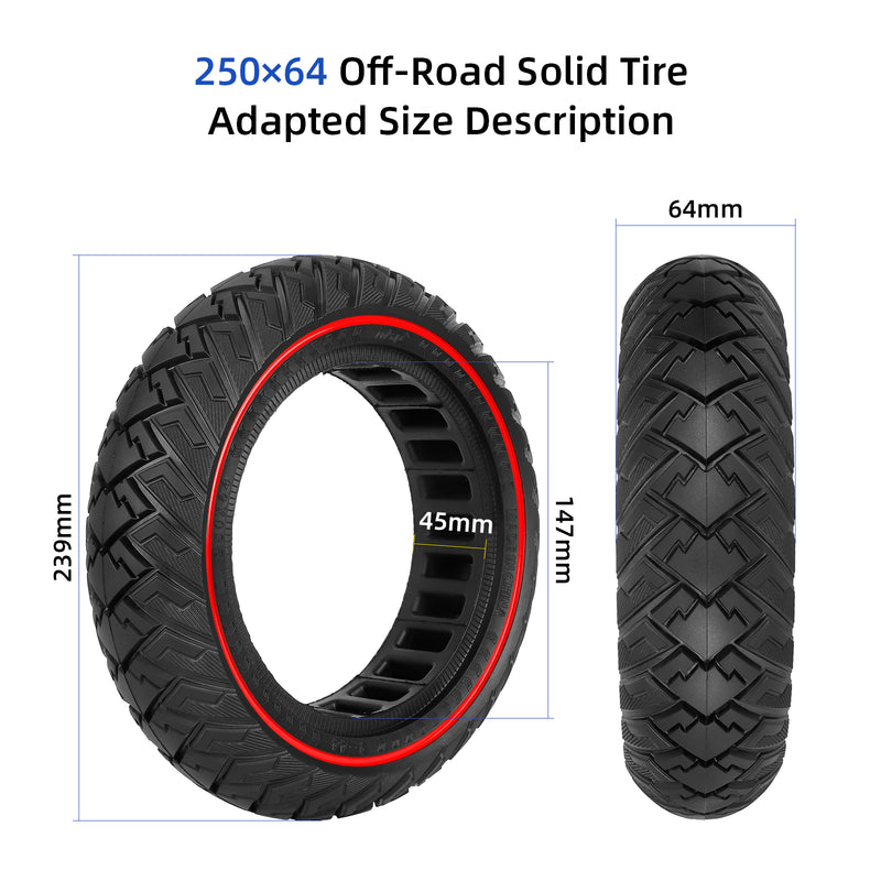 Load image into Gallery viewer, ulip 250*64 Solid Tire Front Rear Wheels Scooter Replacement Accessories for xiaomi 4 Ultra scooter