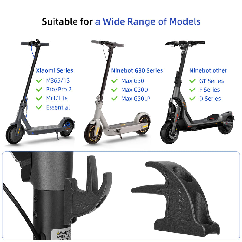 Load image into Gallery viewer, ulip Scooter double Front Hook Aluminum Carrying Hook Handy Hanger Hook for Segway Ninebot Max G30 F series D series  ES series  GT series scooters black