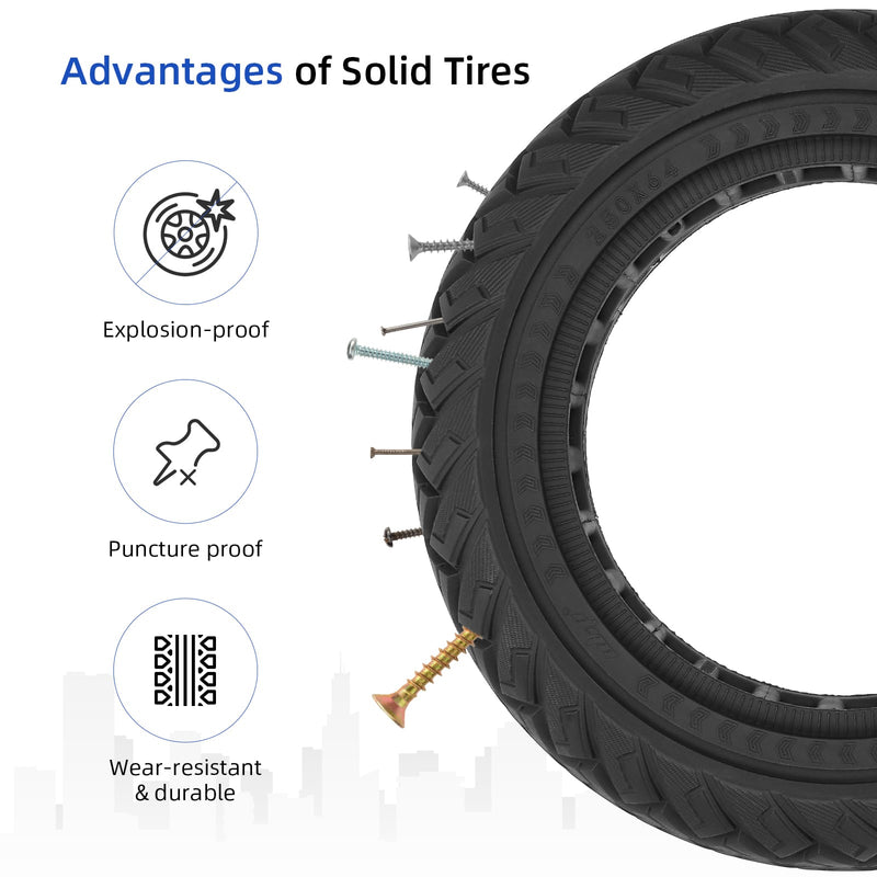 Загрузить изображение в просмотрщик галереи, Ulip 250x64 solid scooter tire for Xiaomi 4 Ultra, front or rear wheel replacement; durable scooter accessories.