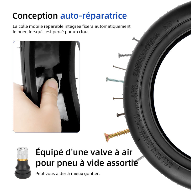 Загрузить изображение в просмотрщик галереи, Ulip store 250x54 tubeless scooter tire with valve and built-in glue for Xiaomi 4, 4 Pro, 4Lite scooters, self-repairing tire.