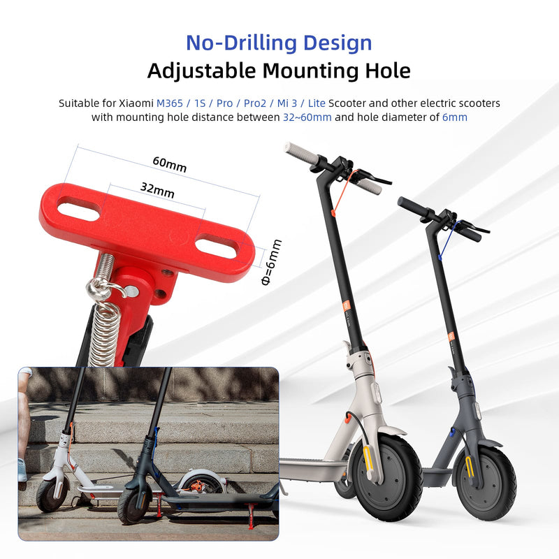Load image into Gallery viewer, Ulip electric scooter kickstand support for Gotrax G4, Hiboy S2 Pro, Xiaomi M365, and more, adjustable for secure parking.