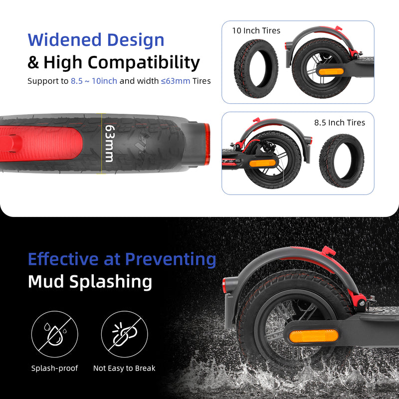 Load image into Gallery viewer, ulip Scooter Rear Fender with tail light brake Scooter Replacement Accessory Compatible with Xiaomi M365 Pro Pro 2 1S MI3 Scooter with Screws Gray-Red