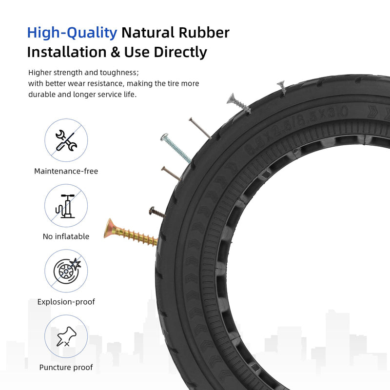 Загрузить изображение в просмотрщик галереи, Ulip 8.5x2.5 solid scooter tire for front and rear wheels, off-road replacement for Dualtron Mini and Speedway Leger scooters